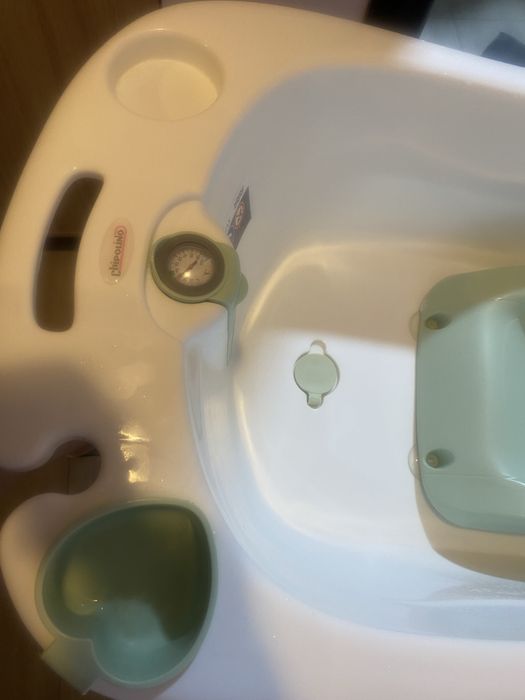 Вана за къпане за бебе със стойка и термометър