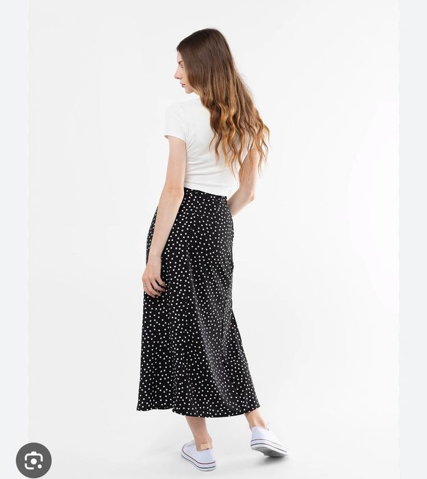 Юбка миди женская в горошек