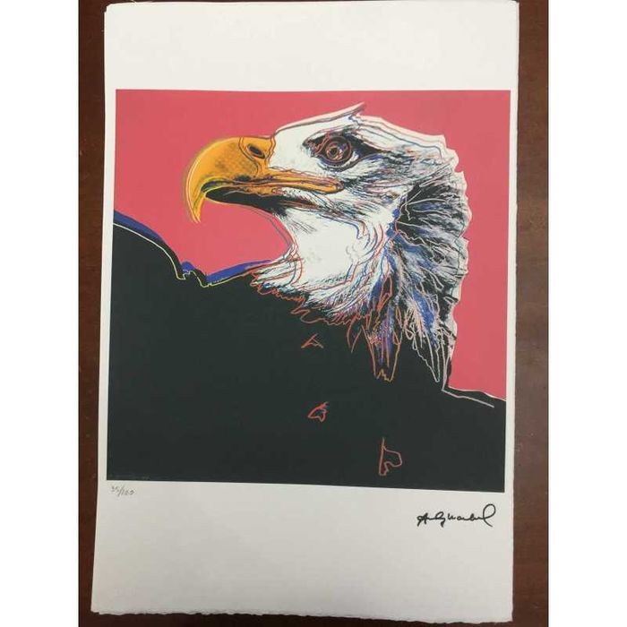 Andy Warhol - Red Bald Eagle, litografie