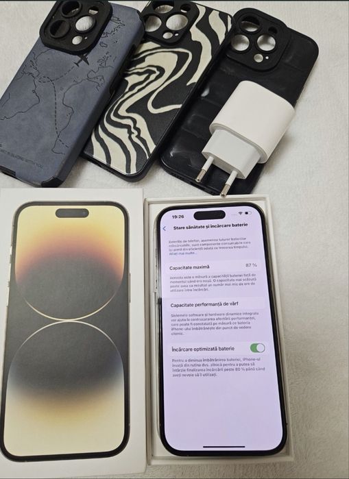 iPhone 14PRO, Gold, 128 GB, CA NOU, Full Box