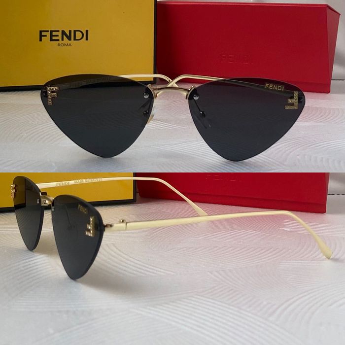 Дамски слънчеви очила триъгълни 3 цвята черни кафяви сини