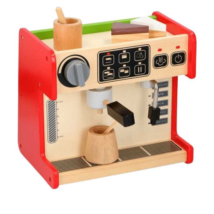 Детски дървени играчки Касов апарат Везна Тостер Кафемашина аксесоари