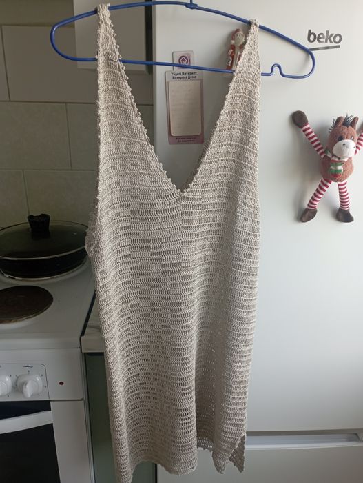 Сарафан из льна, ручная работа.