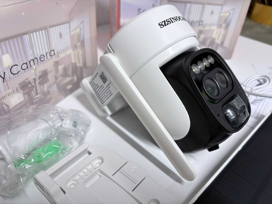 Camera Supraveghere 4G Panou solarZoom 10x Alarma Rezolutie 4K Sd-64Gb