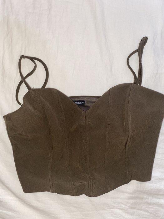 Тъмнозелен корсет Zara