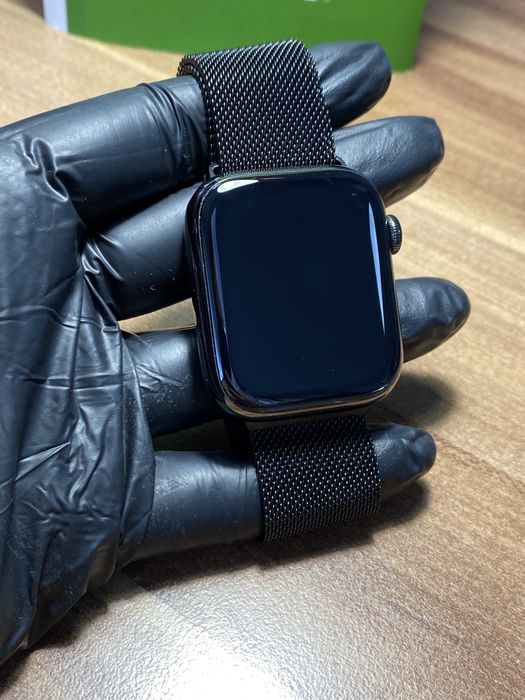 Apple Watch Seria 7 Stainless Steel/45 mm /Black/Sănătate baterie 100%