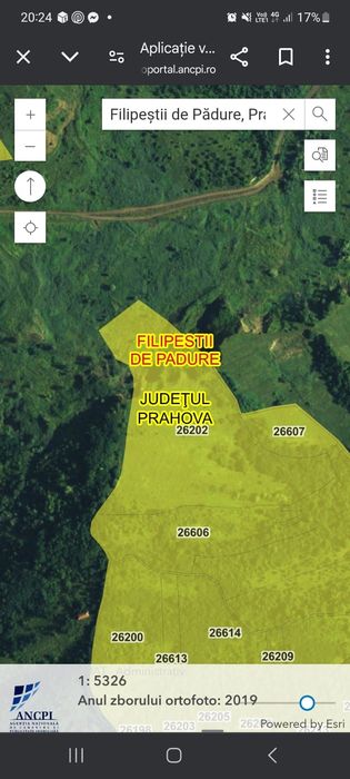 Vand teren extravilan 52.755 mp si 57.400mp -  Filipestii de Padure