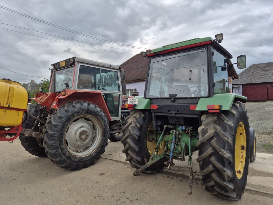 Tractoare   Massey ferguson + plug/ john deere