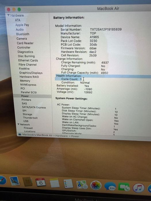 Macbook A1932 2019, 256gb - 1500ron