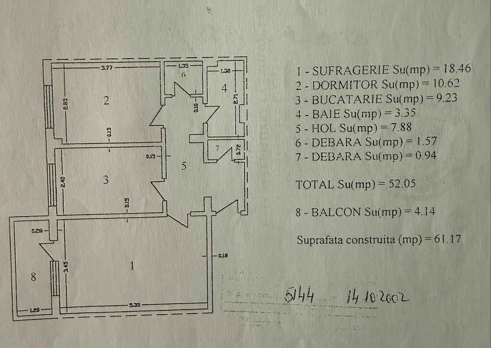 Apartament 2 camere Husi, jud. VS, mobilat, utilat