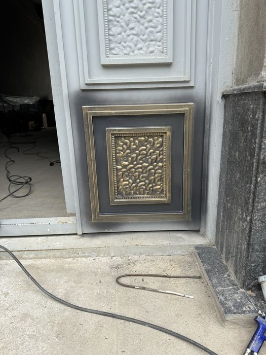 Darvoza reshotka akfa boyash покраска ворота навес решотка