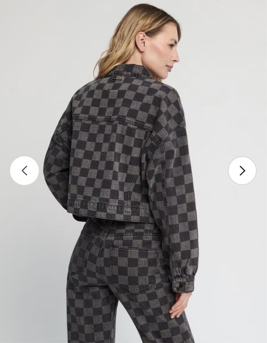 Дънково яке checkerboard print