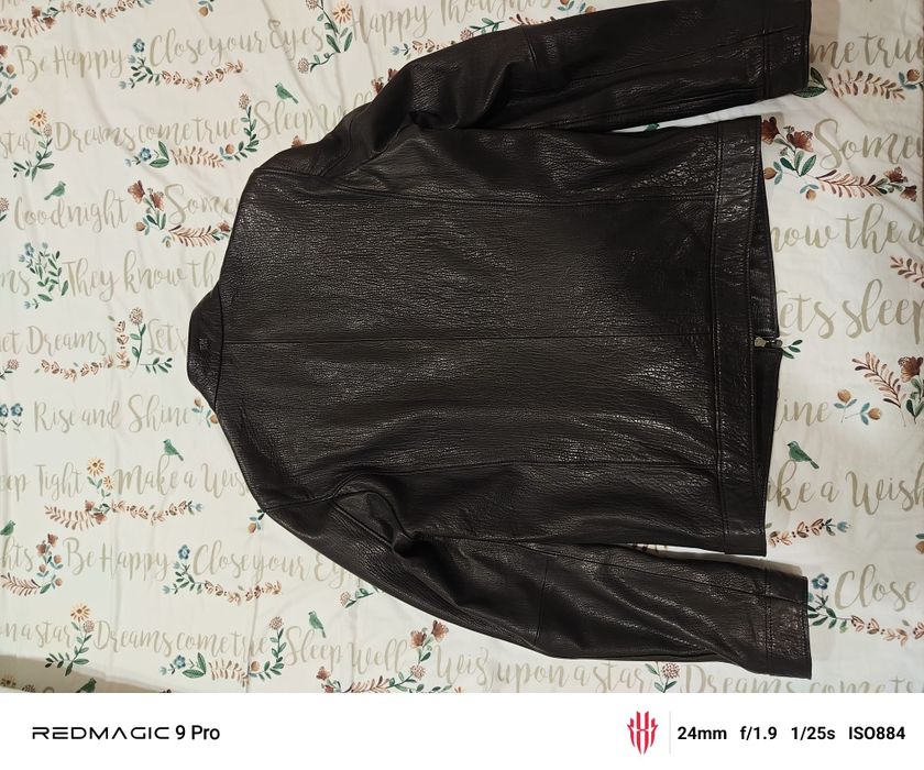 Мъжко кожено яке, размер 48