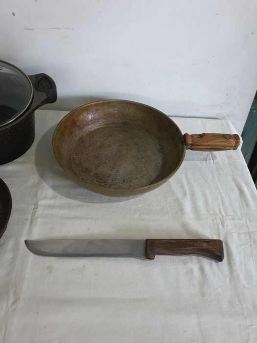 Казанчик Сковородка кухонный нож