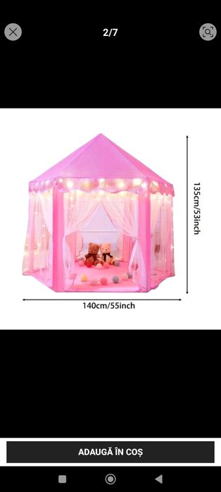 Vând cort fetiță ca nou îl vând deoarece nu mai prezintă interes