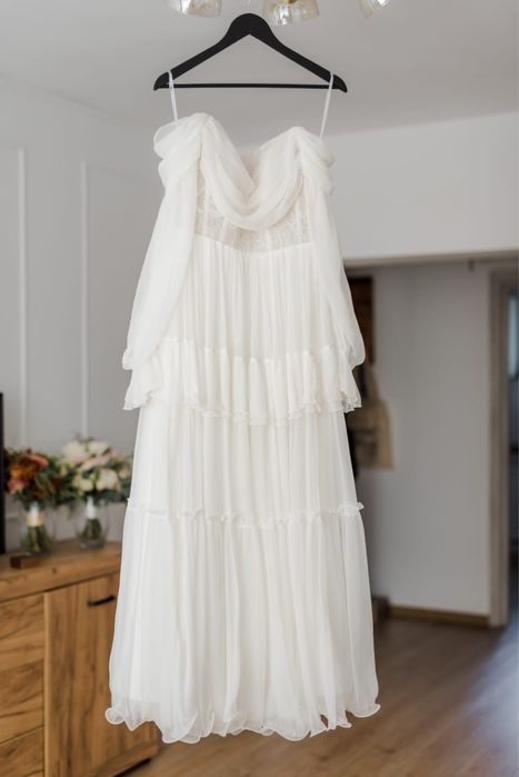 Rochie de mireasa-Matase naturala