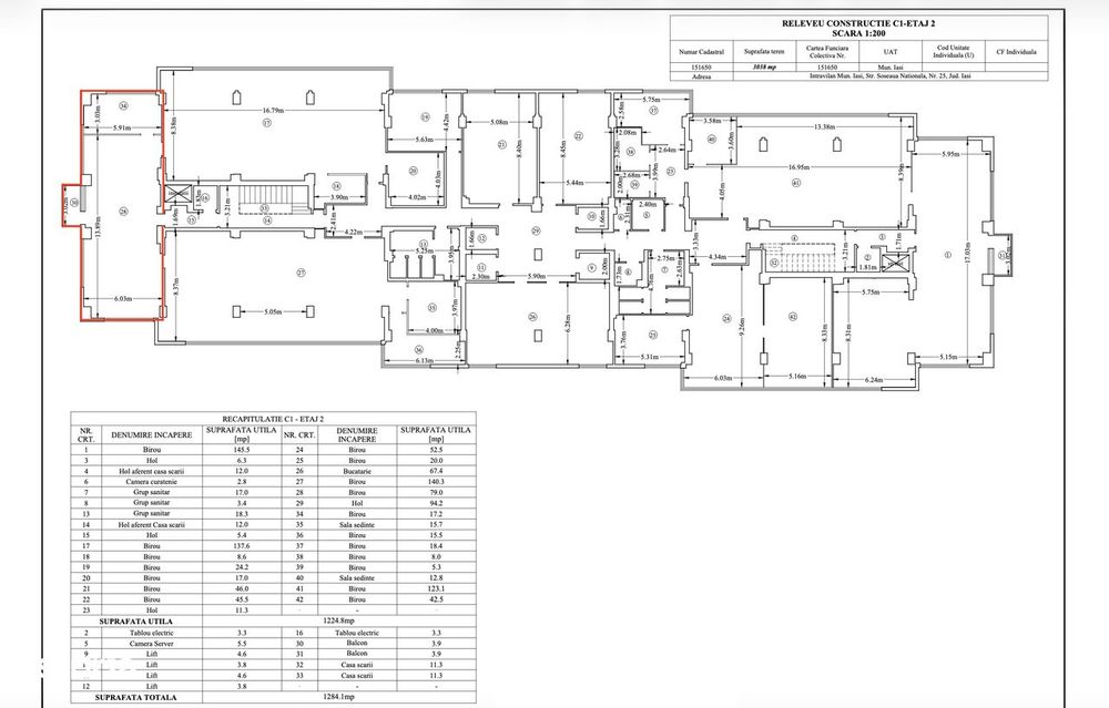 Spatii birouri de la 50mp la 117mp, semicentru, National Office Center