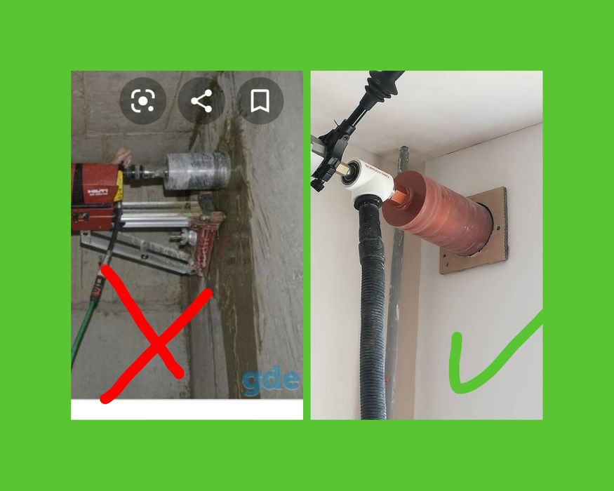 Услуги сухое алмазное сверление