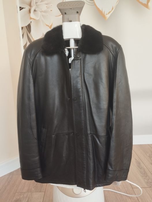 Кожаная мужская куртка