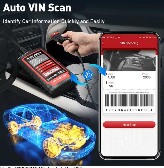 KIT Launch ThinkDiag 2 ORIGINAL + Tableta inclusa / 2 ani update