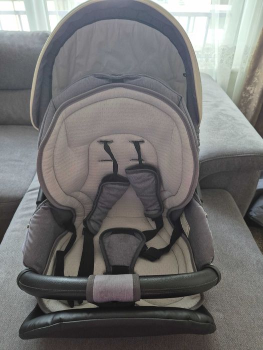 Бебешка комбинирана количка 3в1 Buba - Forester 595, сива