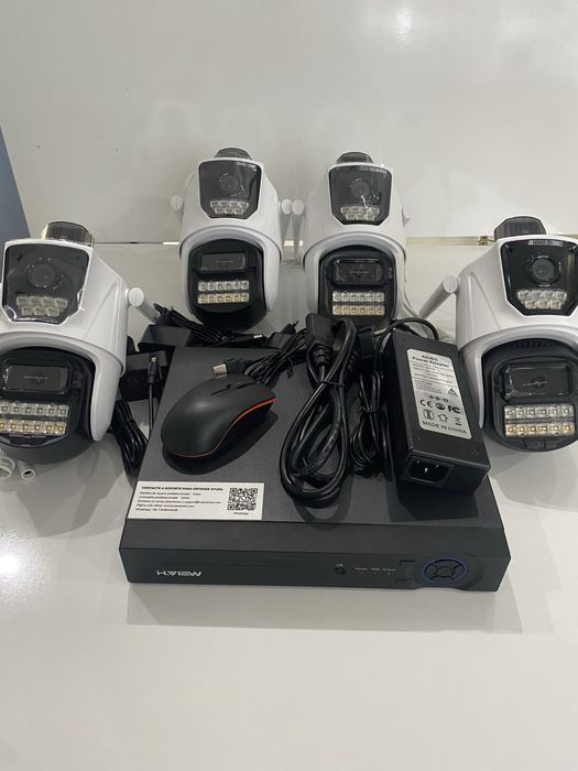 Комплект за видеонаблюдение с 4 броя въртящи се PTZ