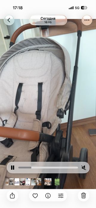 Коляска 3 в 1 автокресло люлька