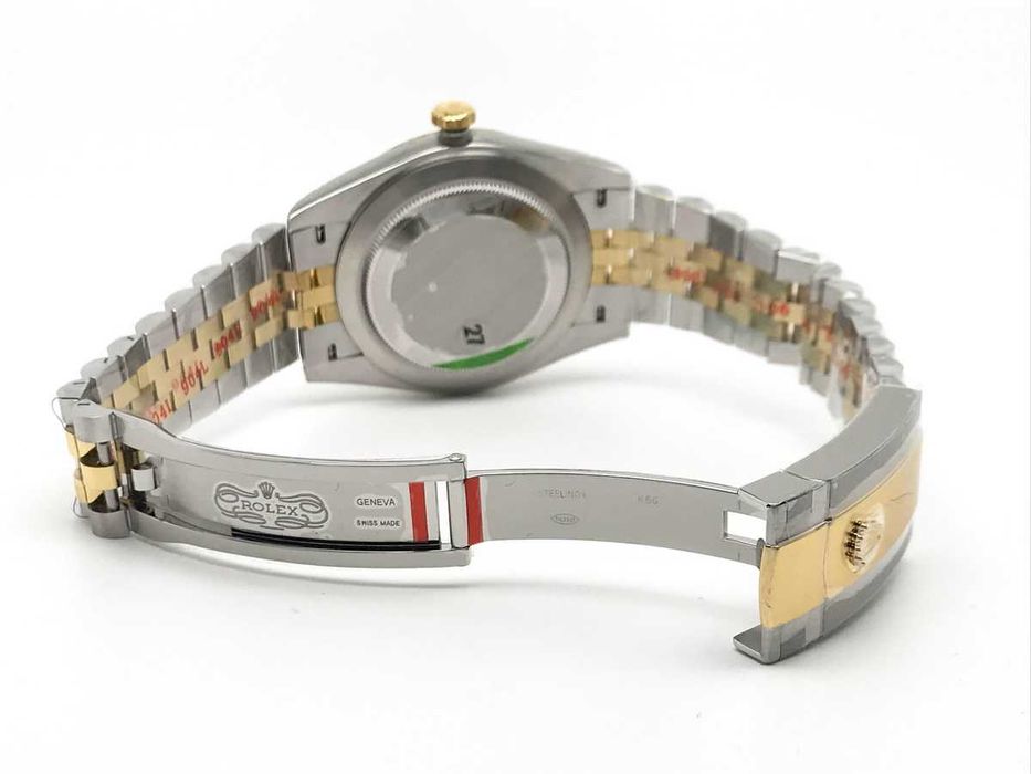 Rolex Datejust 41 – жълто злато, бял циферблат, Jubilee гривна – реални снимки