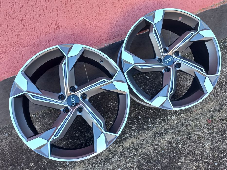 18"AUDI Rotor26 Matt Gunmetal Polish 8Ж ет30 A5 A6 A7 A8 Q3 Q5 Q7 Нови