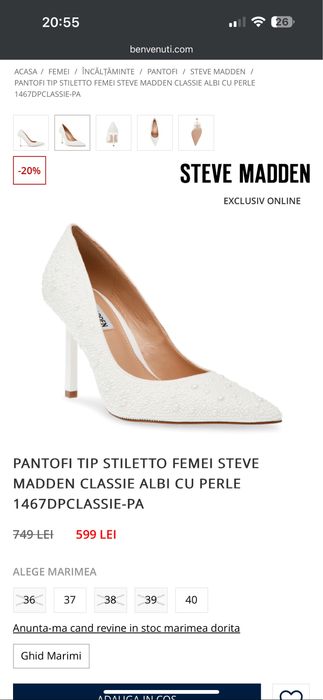 Pantofi mireasa  Steve Madden