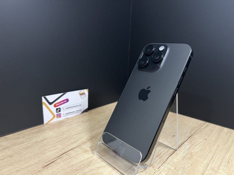 Iphone 16 Pro 128Gb Black Titanium Second-Hand Ca nou 3 ani garanție,