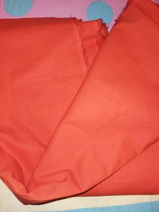 Отрез красного сатина  СССР.