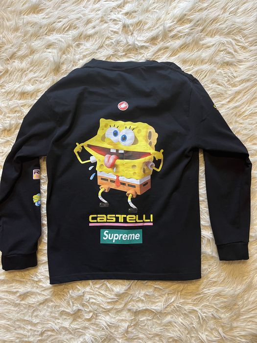 Лонгслив Supreme & Castelli & Sponge bob
