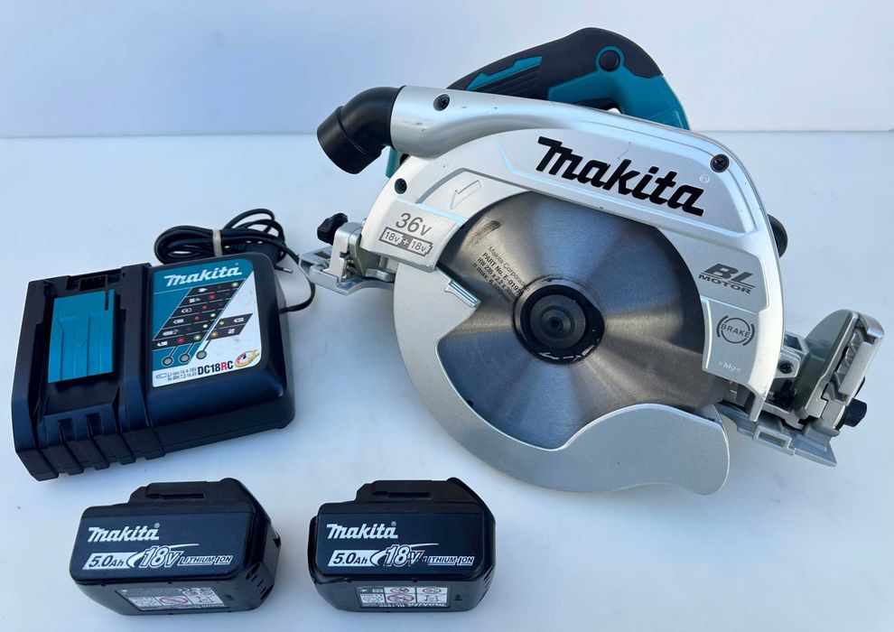 Makita DHS900 - Безчетков мощен ръчен циркуляр 2x18V 5.0Ah като нов!