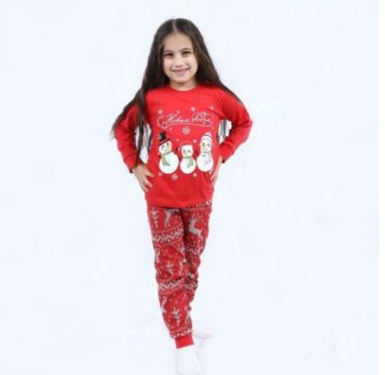 Новогодние пижамы для девочек и мальчиков от 2 до 6 лет