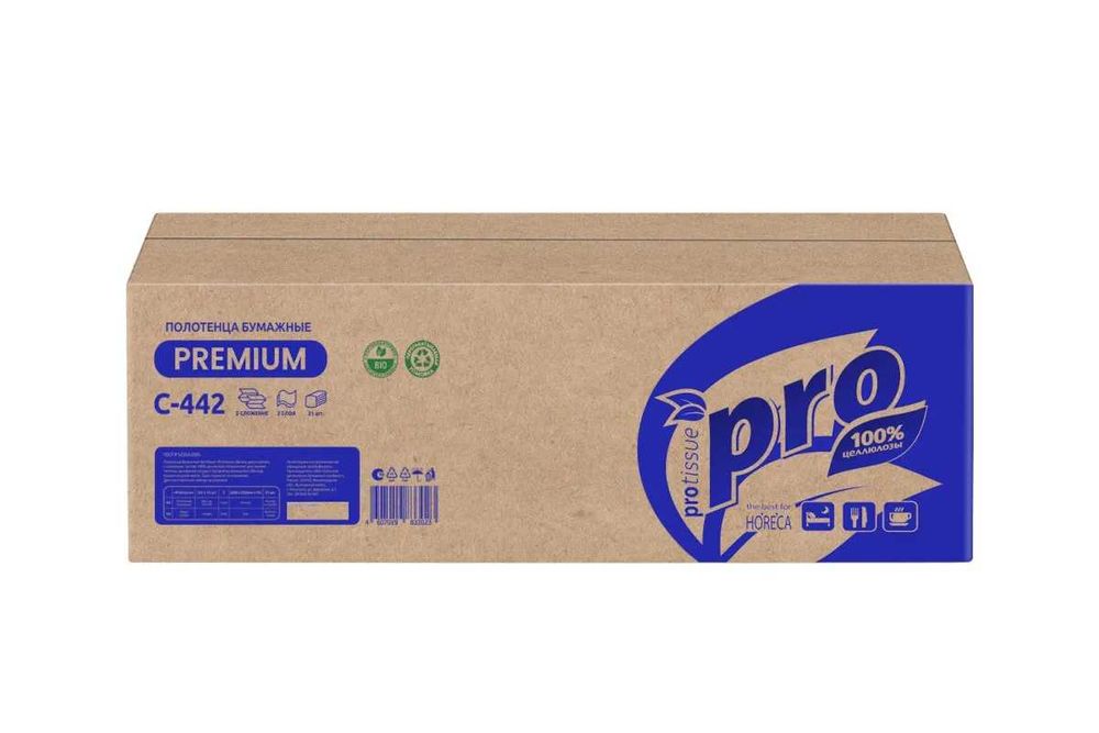 Салфетки для Диспенсера ОПТОМ. PROtissue. 200 листов. ZZ-и-V-сложения