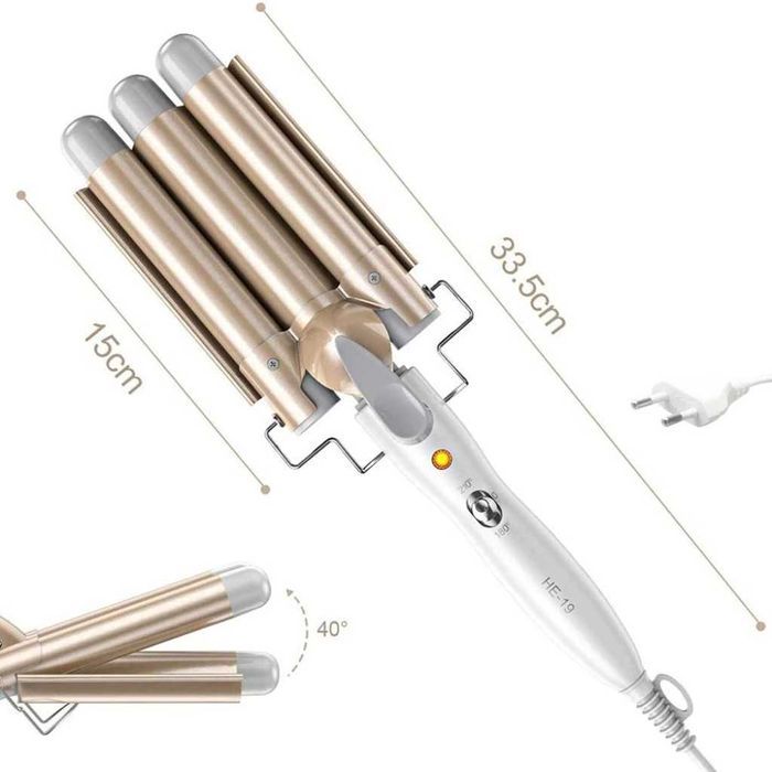 Тройна ретро преса за къдрене на коса