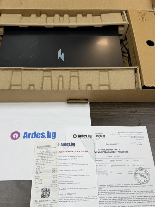 КАТО НОВ 1TB Acer Nitro V16 Ardes Гаранция до 2027 г. Black