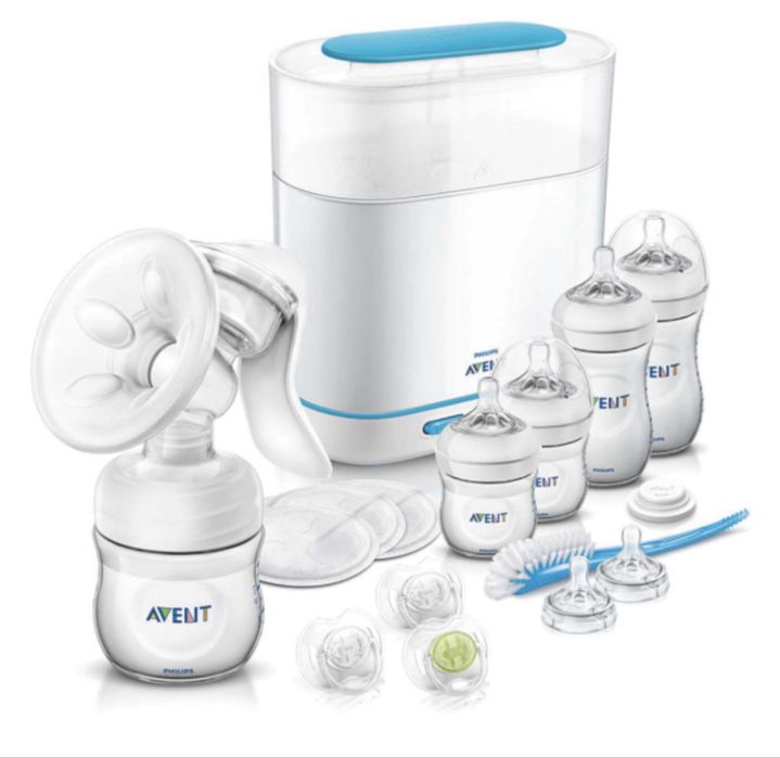 PHILIPS AVENT SCD293/00 Стартов комплект за кърмене с ръчна помпа за кърма NATURAL (чисто нова)