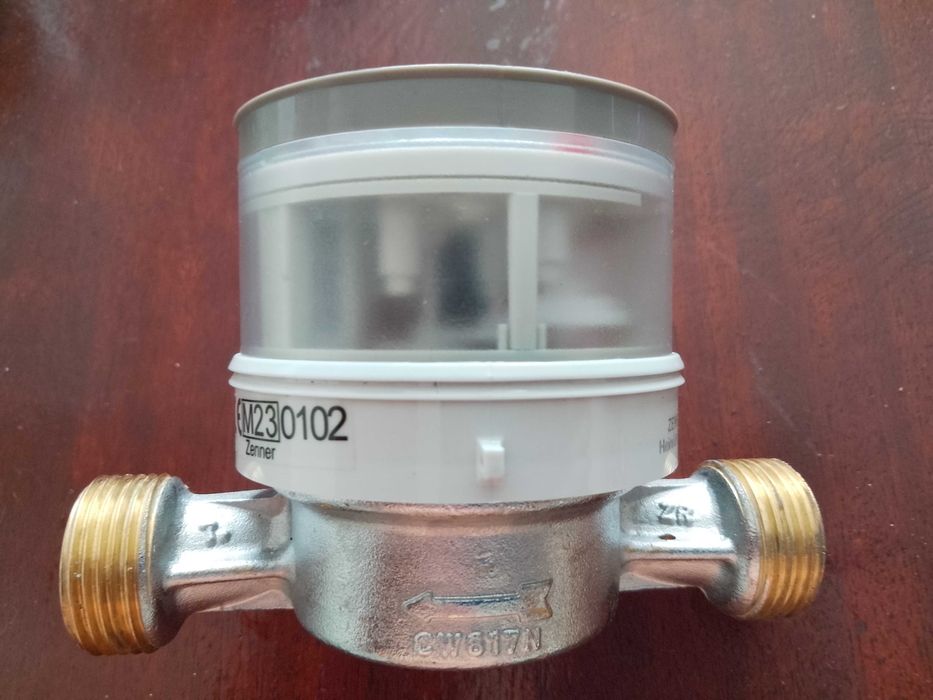 Водомер ЧИСТО НОВ,с гаранция ,,ZENNER,, Германия 1\2