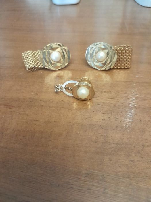 Мужские запонки и заколка