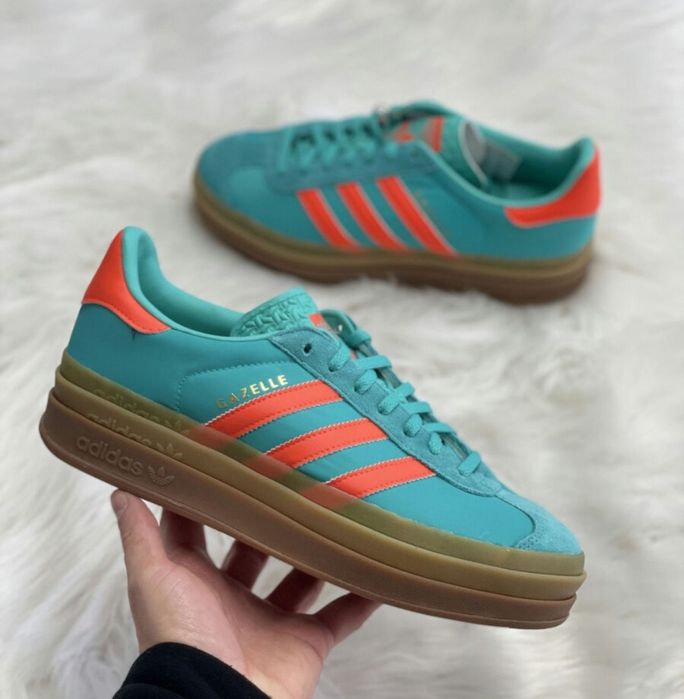 Дамски кецове Adidas Gazelle Bold зелени свеж дизайн 37 1/3