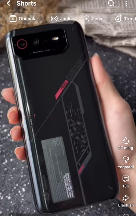 Asus Rog phone 6 igravoy tel