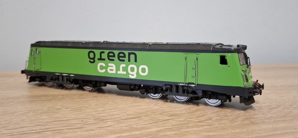 Vand macheta statica incompleta locomotiva Lema Green Cargo trenulet electric 1:87 h0
