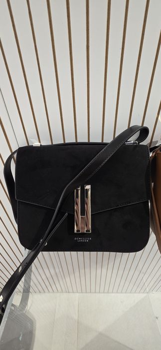 Дамска чанта Demellier в черно и кафяво