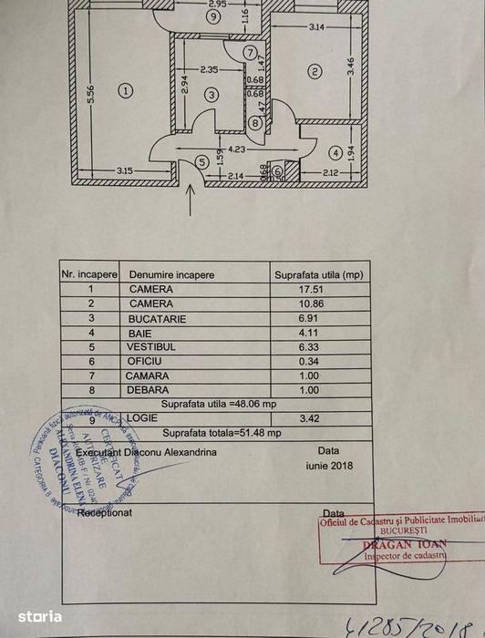 Calea Mosilor Fainari, dec., reabilitat, 1980, plan 2, debara, metrou