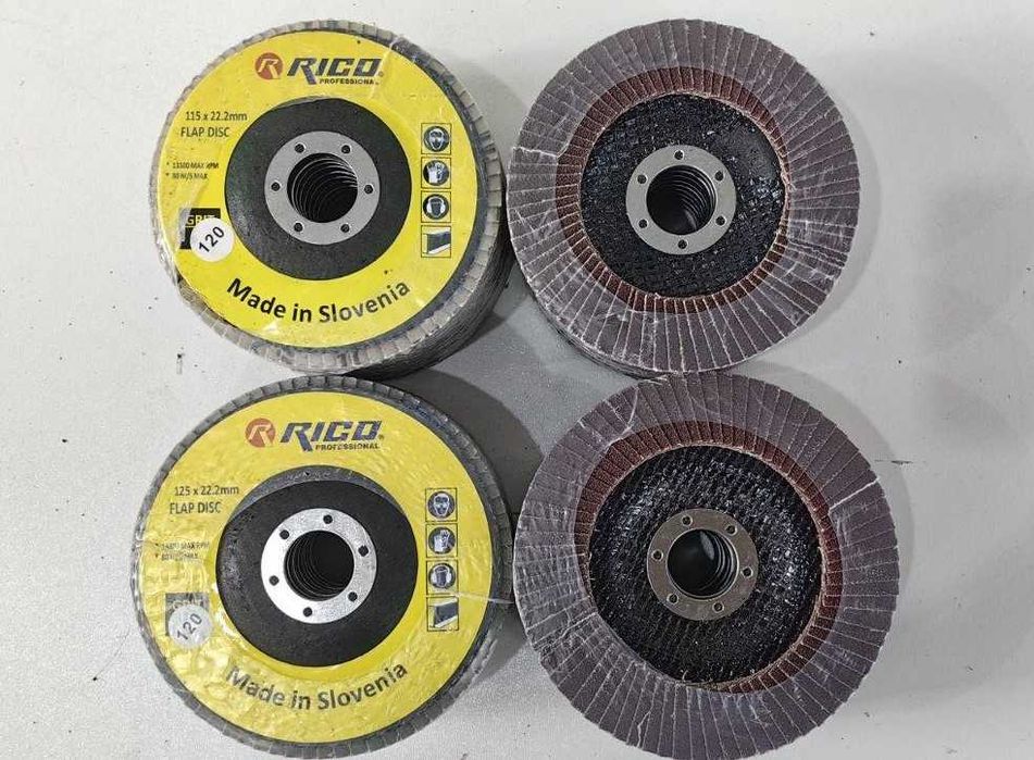 ТОП ЦЕНИ!!! ПРОФИ Ламелни/Флап Дискове RICO 10бр к-т -Ф115ММ И Ф125ММ.