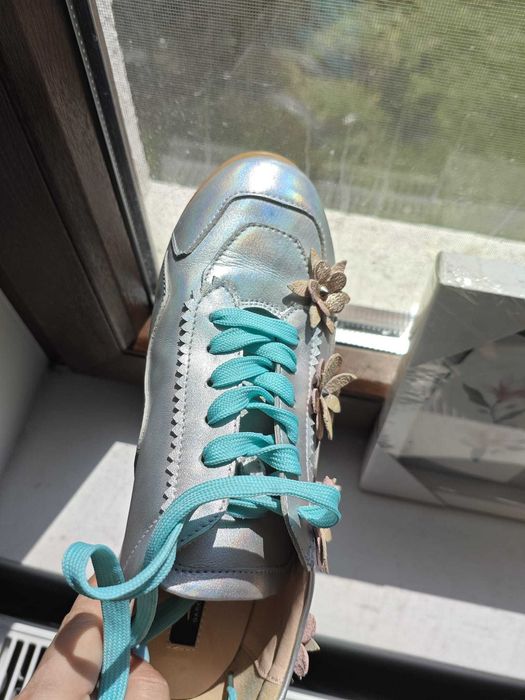 pantofi argintii Garkony