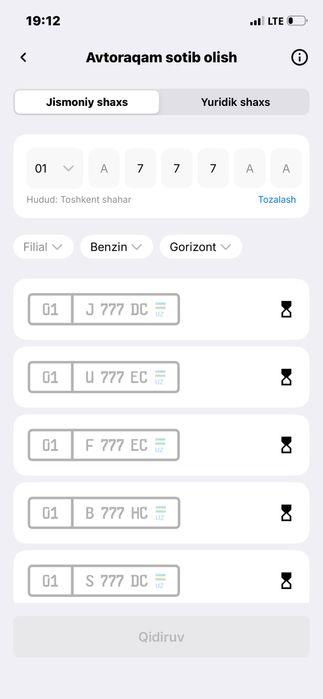 Avtoraqam xizmati auksion nomer olib beramiz sugurta tonirovkayam bor