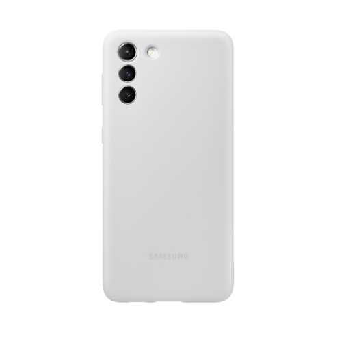 Husă Originala Samsung Galaxy S21+ Silicone Cover Gray, SIGILATĂ